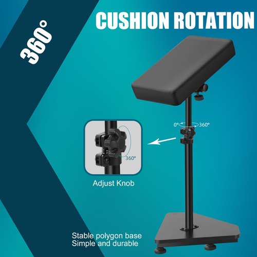 POARMEEY Adjustable Tattoo Arm Rest, Professional Heavy-Duty Stabilizer with Ergonomic Cushion & Secure Locking for Precision Tattooing