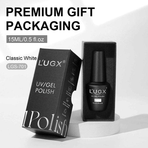 L'UGX Professional Nail Lamp with nail Arm Rest + White Gel Nail Polish