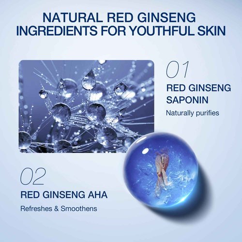 Donginbi Red Ginseng Homme All-in-One Special Set - Hydrating Korean Red Ginseng Essence(4.06 floz), Glycolic & Squalane Acid Face Wash, AHA Exfoliant, Korean Skin Care Set Gifts for Men