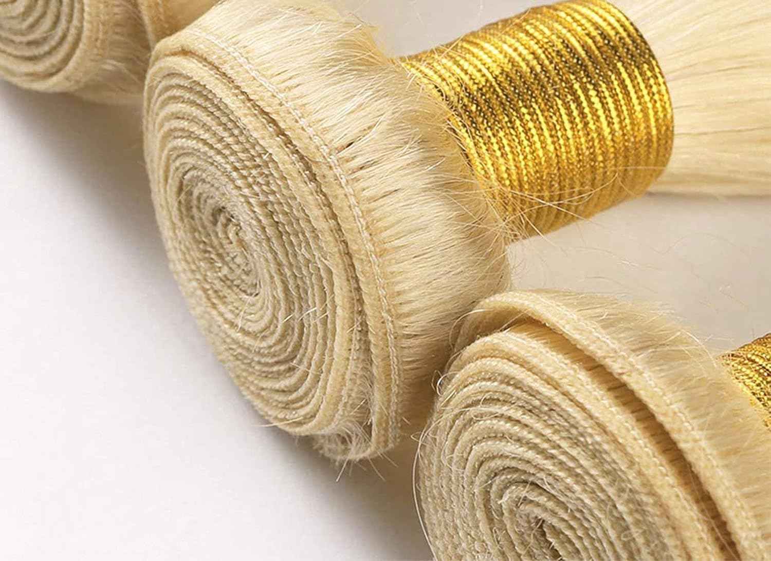 Habiliana Bundles Human Hair 24 26 28 Inch Straight Blonde 613 Human Hair Bundles 11A Unprocessed Brazilian Virgin Quick Weave Hair Extensions for Black Women