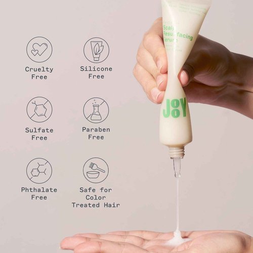 JooY Scalp Resurfacing Serum, Pre-Cleanse Exfoliating serum with Fermented Superfoods, Removes Buildup, Reduces Oil & Promotes a Healthy Scalp, Ginger Root, Papaya, & Tea Tree – 2 fl oz