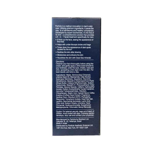 Particle 6-in-1 Face Cream for Men, Men’s Daily Hydrating Moisturizer with Vitamin C, Jojoba Oil, Vitamin E & Hyaluronic Acid, Skin Care Routine, Healthy Skin Support, Pack of 1, 1.7 FL OZ