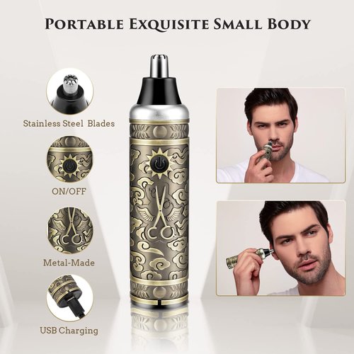 Qhou Hair Clippers for Men, Professional Cordless Hair Clippers/Electric Hair Trimmer Beard Trimmer/Nose Trimmer Set USB Rechargeable Hair Cutting Grooming Kit with LED Display