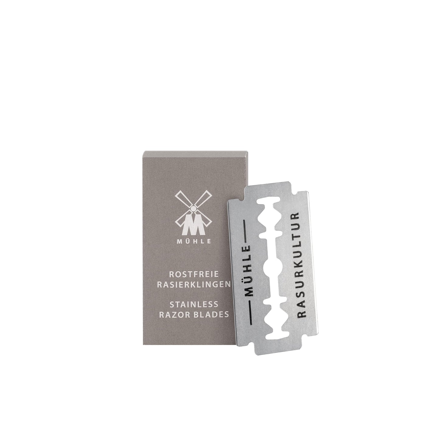 MÜHLE Companion 5-Piece Shaving Set - Unisex Safety Razor with Grey Cord, Blade, Cream, Cloth - Vegan, Sustainable