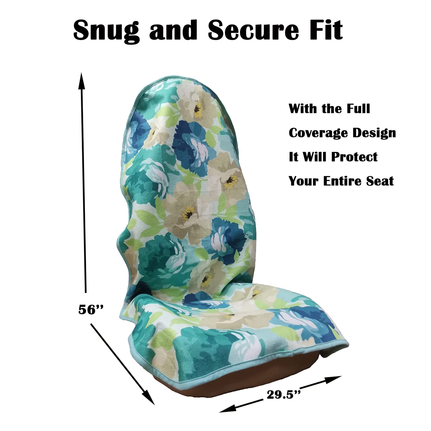 LoyaGour Car Seat Cover Protector Front Seats,for Gym Workout,Running,Swimming,Beach and Hiking,Waterproof Sweat Towel Bucket Seat Covers for Cars SUV Trucks (Chrysanthemum, 1Pcs)