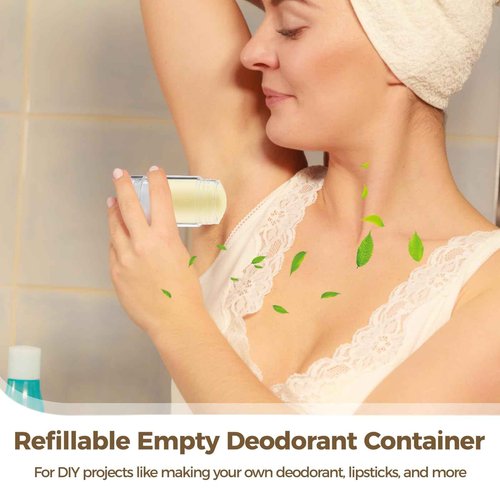 60 PCS Empty Deodorant Containers, 1 oz Twist Up Filling Stick Clear Plastic Containers, 30 ml Deodorant Tubes Empty, Twist-up Clear Tube for DIY Lipstick, Chapstick, Crayons