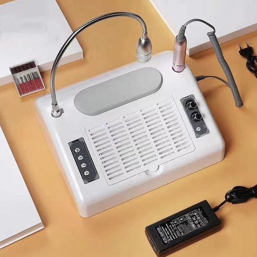 Manicure Machine, 5 in 1 Nail Drill Machine Pro Electric Mani Nail Lamp, Dryer, Vacuum Cleaner, Nail Dust Collector, Nail Drill, Nail File Mani Polisher, LED Nail Lamp