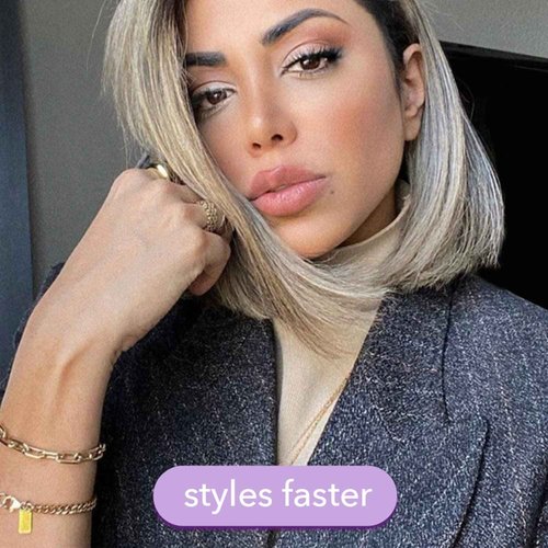 InStyler Straight Up Max Ceramic Straightening Brush - Detangling Hair Brush Straightener with Powerful Ceramic Heated Plates for Smooth, Frizz-Free Hair - For Thick, Curly & Wavy Hair Types