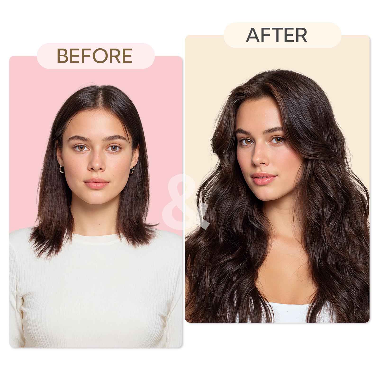 HOTBANANA Wide Tape in Hair Extensions Human Hair, DIY Cut Tape in weft hair extensions，20inch 100g 20pcs Chocolate Brown Mixed Caramel Blonde Balayage Straight Style