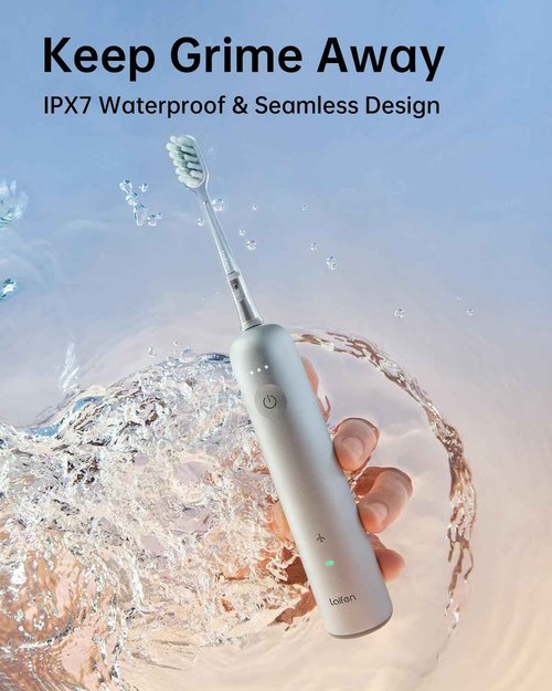 Laifen Wave Electric Toothbrush, Oscillation & Vibration Sonic Electric Toothbrush for Adults with 3 Brush Heads, IPX7 Waterproof ADA Accepted Travel Powered Toothbrush (Aluminum Alloy)