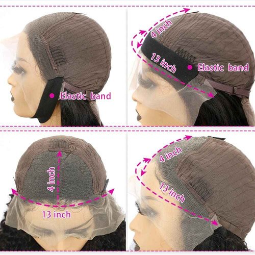 QTIKER Body Wave Ombre Honey Blonde Highlights Human Hair Wig 13x4 Transprent HD Lace Frontal Wig Brazilian Human Hair Wigs Pre Plucked With Baby Hair 150% Density (18Inch)