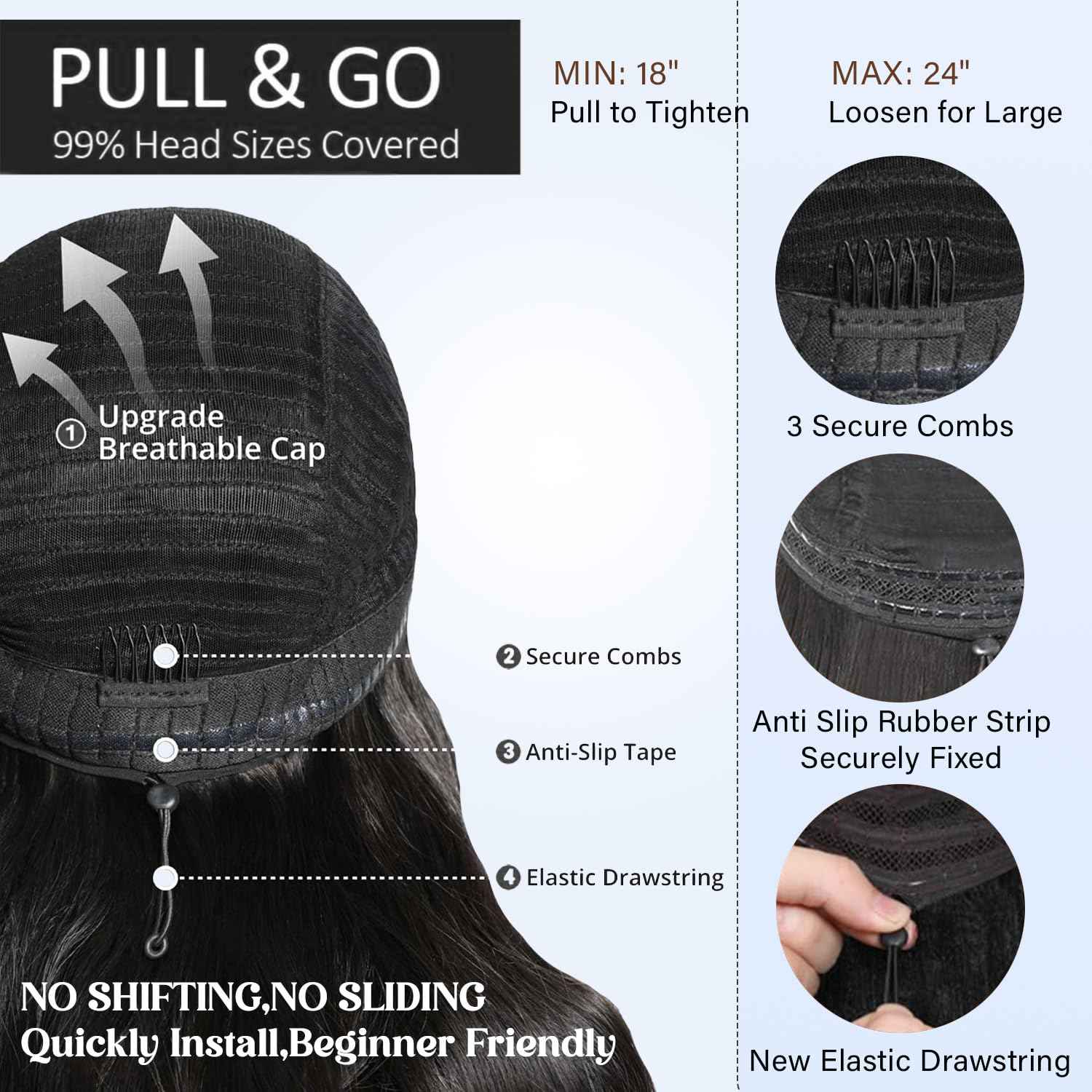 28 inch Body Wave Lace Front Wigs Human Hair 200% Density Pull Go 13x6 HD Transparent Glueless Human Hair Wig for Women Pre Plucked Pre Cut Bleached Knots with Baby Hair