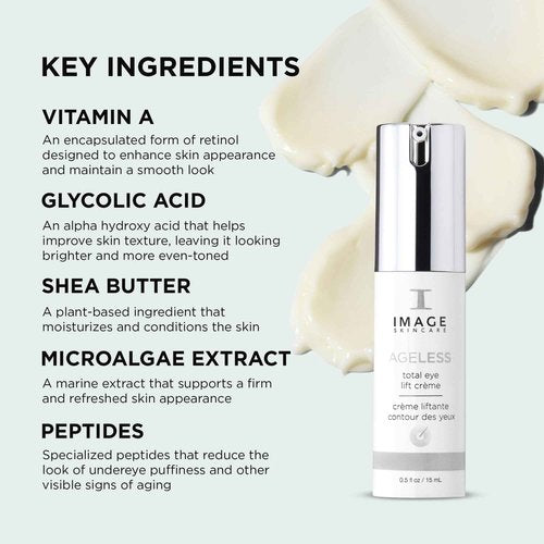 IMAGE Skincare, AGELESS Total Eye Lift Crème, Under Eye Circle, Bags and Wrinkle Rescue, 0.5 fl oz