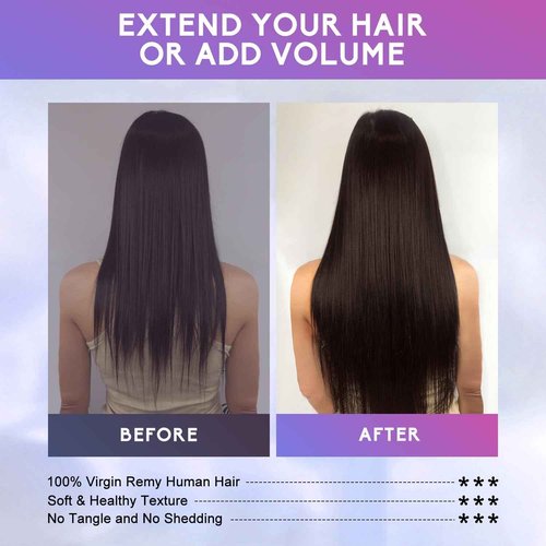 ZNXDJXE Dark Brown Clip in Hair Extensions Real Human Hair Invisible Seamless Remy Human Hair Clip in Extensions for Women 24 Inch 120g, 8pcs Per Set with Double Weft