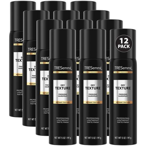 TRESemmé Dry Texture Finishing Mist 12-Pack – Volumizing & Texturizing Spray for Flat, Wavy, and Curly Hair, Scented, 5 Oz Ea