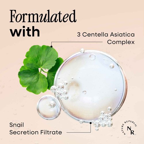 Nature Republic Snail Mucin Toner Emulsion Cream Set - Korean Skincare, Hydrating with Niacinamide, Face Moisturizer, Moisturizing Skin Care, Glow, Mucus