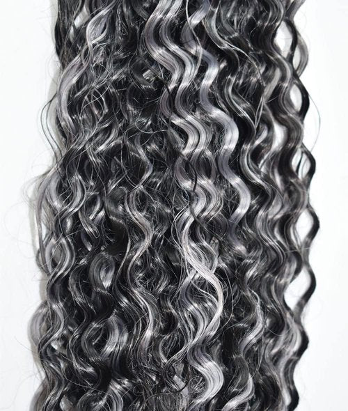 Condescension P4/Grey Human Hair Bundles 14 16 18 inch Water Wave Human Hair Bundles Highlight Chocolate Grey Unprocessed Soft Sewn In Hair with Double Weft for Black Women