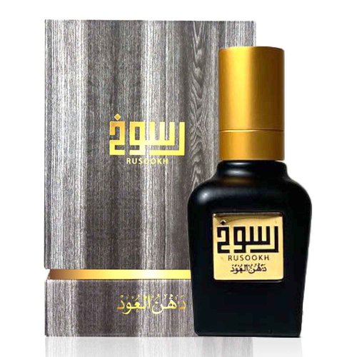 Dehn Al Oudh RUSOOKH 40mL EDP Spray. Rich Blend of Indian and Lawoosi Oud with Sweet Notes with Hints of Leather by Al Maghribi Arabian Perfumes Dubai