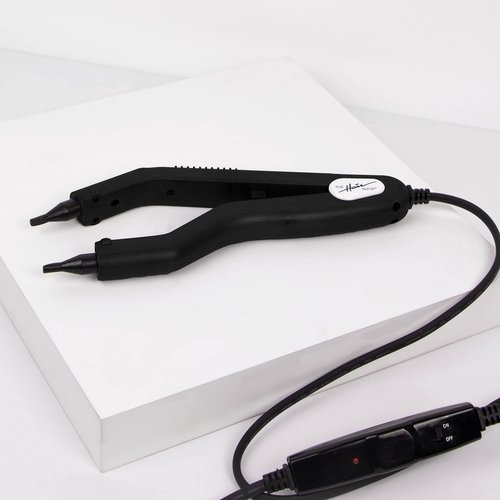 Pro Fusion Tool by The Hair Shop - Keratin Melting Connector Machine for Hair Extensions, Matte Black Ergonomic Patented Design - Professional Salon Heat Tool for Keratip