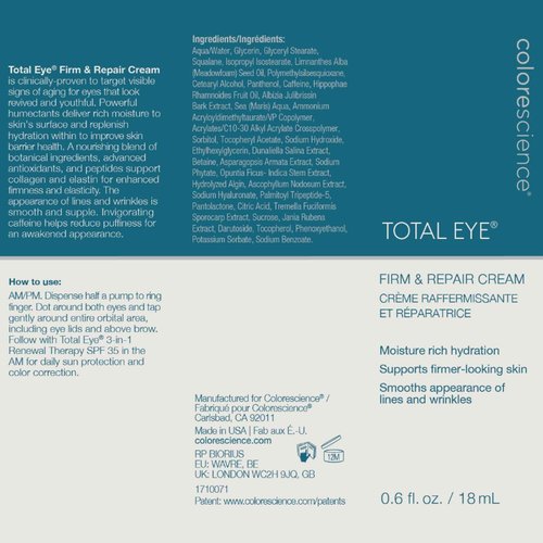 Colorescience Total Eye Firm & Repair Cream, .6 fl. oz.