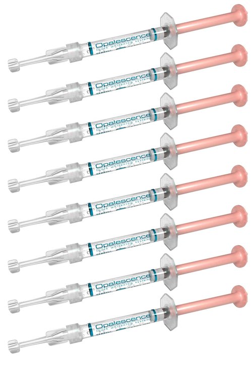 Opalescence 35% with PF Gel Syringes Teeth Whitening - (8 Syringes) Refill Kit Carbamide Peroxide. Made by Ultradent, in Melon Flavor. Tooth Whitening Refill Syringes 5404-4