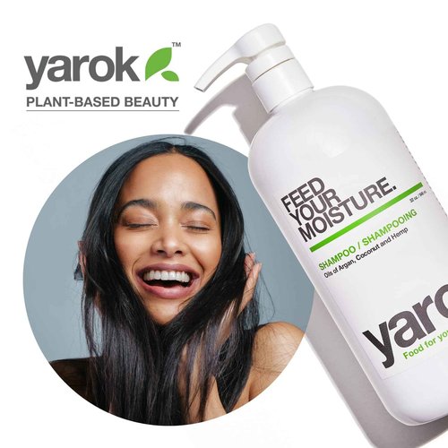 Yarok - Feed Your Moisture Shampoo - Hydrate, Detoxify & Restore - Nourishing & Moisturizing Cleanse - With Organic Argan & Coconut Oil - 100% Vegan - Gluten, Sulfate, Paraben & Cruelty Free - 32oz