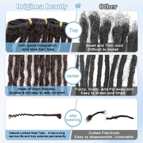 Originea 0.6cm 6-18 Inch 100% Human Hair Dreadlock Extensions Curly Ends Loc Extensions Human Hair For Women/Kids Handmade Permanent Loc Extensions Can Be Dyed Bleached Curled T27# 12 inch 30 Strands