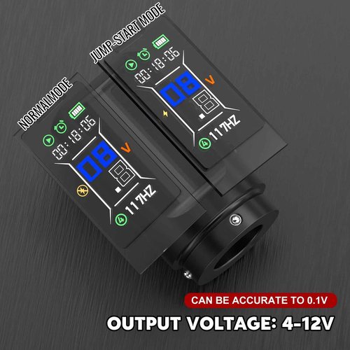 Wormhole Tattoo Gun Tattoo Kit Smart Tattoo Pen With Dot Working Mode, JUMP-START MODE, Memory And Timing Function Wireless Aluminum Alloy Tattooing Equipment For Professional Artists - Black