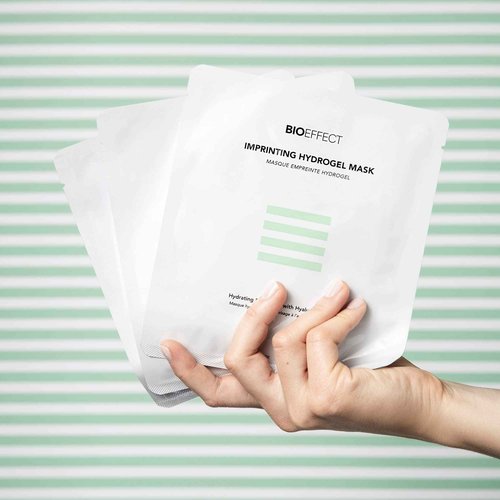 Bioeffect Imprinting Hydrogel Facial Skincare Mask 6-Pack with Hyaluronic Acid is Deeply Moisturizing, Skin Plumping and Fast Absorbing, A Hydrating Gel Sheet Mask Beauty Treatment, Alcohol-free