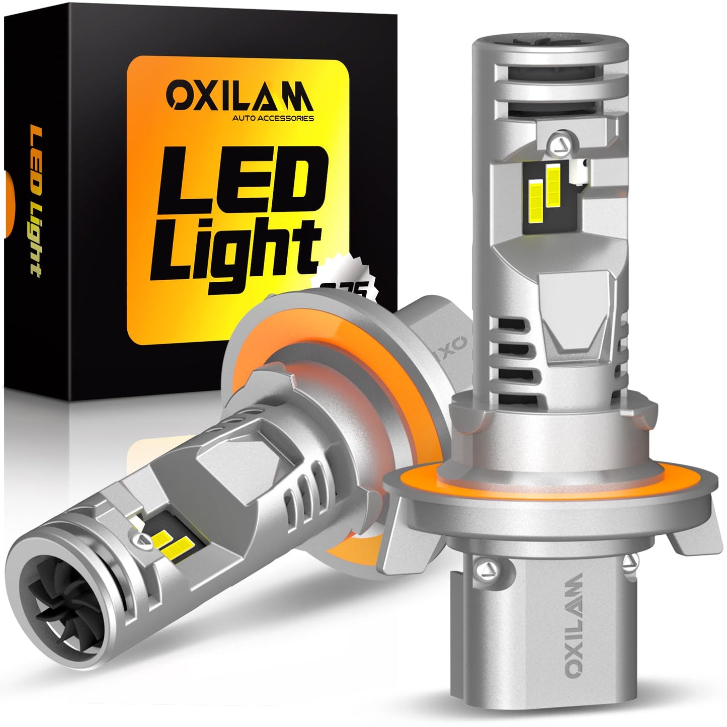 OXILAM 9008 Bulb H13 LED Bulb, 40000LM 60W, High Visibility, 5 Min Install, 50000H Lifespan, No Flicker