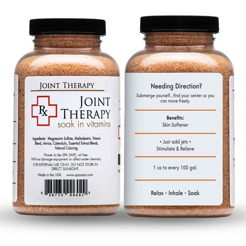 Spazazz Hot Tub Aromatherapy RX Muscle Detox Joint Bath Salt Crystals Bundle. Three Jars of 19oz Spazazz Hot Tub Crystals with Hot/Cold Towel and 5-Point Full Body Massager