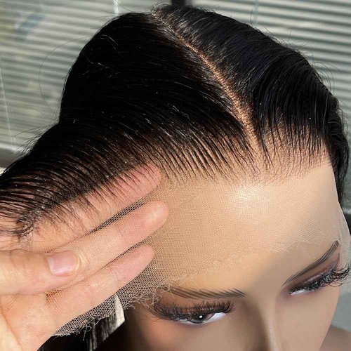 Venice Hair Real HD Lace Closure only 0.10mm Ultra-thin Invisible Crystal HD Lace Pre Plucked with Baby Hair Straight Human Hair Lace Frontal Closure (13x4 HD Body, 18 Inch)