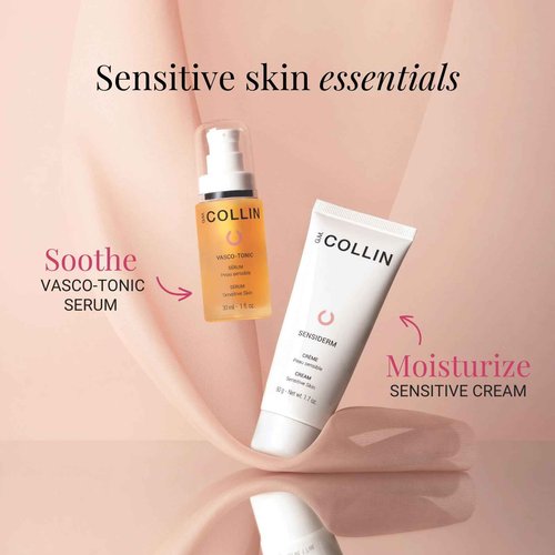 G.M. COLLIN Sensiderm Cream | Daily Face Moisturizer for Sensitive Skin | Hydrating Lotion to Help Reduce the Appearance of Redness