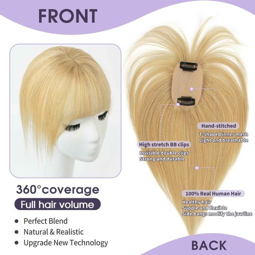 EonLuxe Hair Topper for Women with Thinning Hair, Lightweight & Add Volume Hairpiece for White HairRoots Cover, Changing Hairstyle, Trendy and Comfortable Design