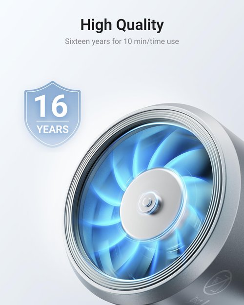 XCOOL Hair Dryer, High-Speed Ionic Hair Dryer with Wall-Mounted Holder, Portable and Quiet Ion Blow Dryer for Fine Hair, 110000 RPM (2-in-1 Set, Pearl White)