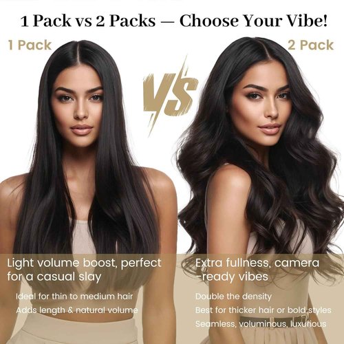 Jiameisi Clip in Hair Extensions Real Human Hair, 22inch Remy Human Hair Extensions Double Weft 120g 8pcs, Natural Straight Clip ins for Women, Ideal for Daily, Party, Wedding Looks #1 Jet Black