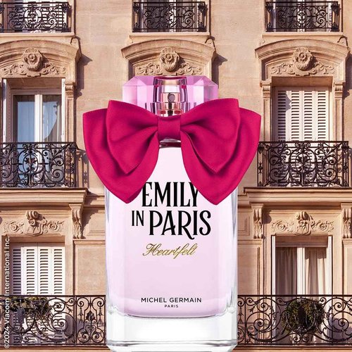 Michel Germain Emily in Paris Heartfelt Eau de Parfum Fragrance Spray, Feminine Gourmand Scent, Top Notes of Strawberry, Champagne, Seductive & Mouthwatering Women's Natural Oils Perfume, 3.4 Fl Oz