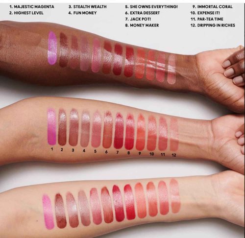 MAC Cosmetics Limited Edition Golden Girls Miniature Lustreglass Lipstick Vault x 12 - Vault and 12 Mini Lipsticks - Travel Size