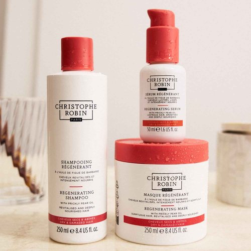 Christophe Robin Regenerating Mask with Prickly Pear Seed Oil for Dry, Damaged and Chemically Treated Hair 8.4 fl. oz