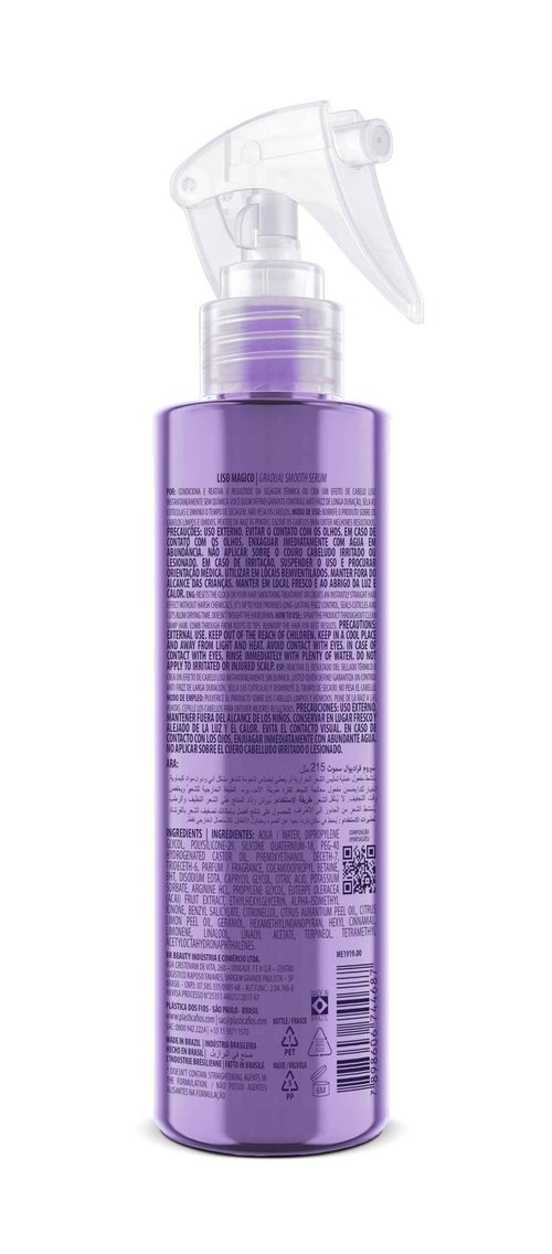 Plastica Dos Fios Liso Magico Gradual Smooth Serum (215ML) With Comb Included