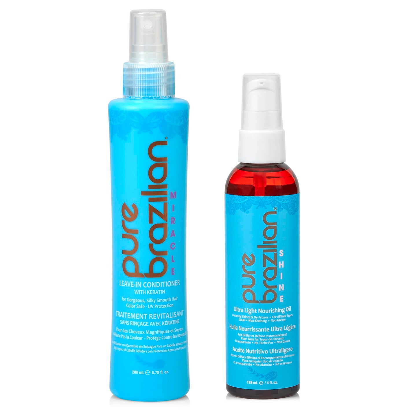 Pure Brazilian Leave-In Conditioner & Ultra-Light Nourishing Oil