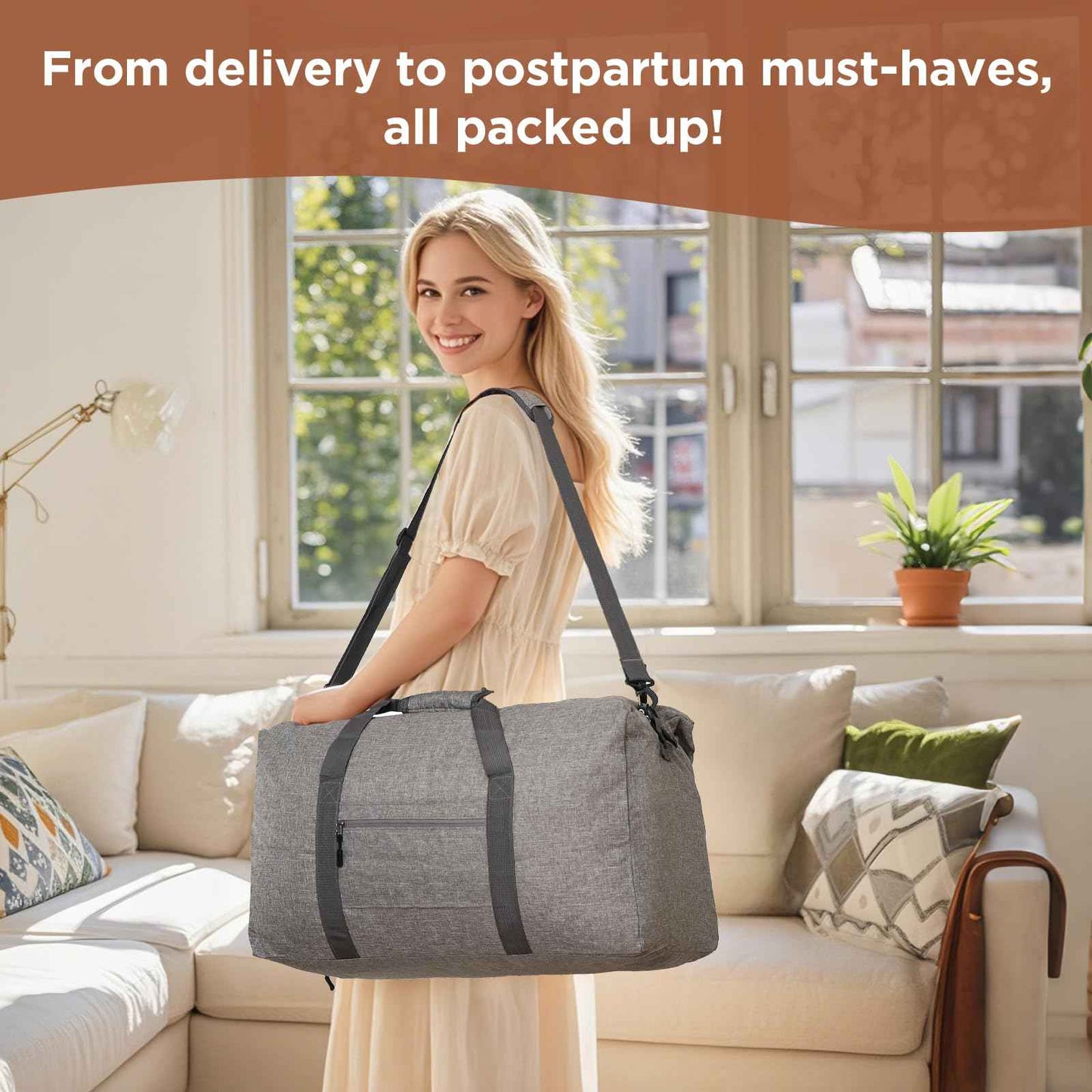 Glamommy Upgraded Postpartum Recovery Essentials Kit for Women, Nursing Gown, Luggage Bags, Socks, Peri Bottle, Cooling Spray, Disposable Underwear, Postpartum Pads, Hot&Cold Packs, Cooling Liners