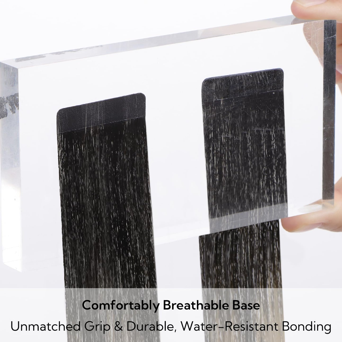 HOTBANANA Tape in Hair Extensions, 18 Inch 40pcs 100g Balayage Natural Black to Chestnut Brown Straight Remy Human Tape Hair Extensions