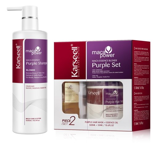 Karseell Purple Shampoo and Conditioner Set with Moroccan Argan Oil for Hair