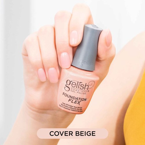 Gelish Foundation Flex Bundle - Flexible Base Coat for Nails, Ridge Filling, & Perfect Protection, Soak-Off Rubber Base Gel Nail Kit for Long-Lasting Nail Strength and Flexibility
