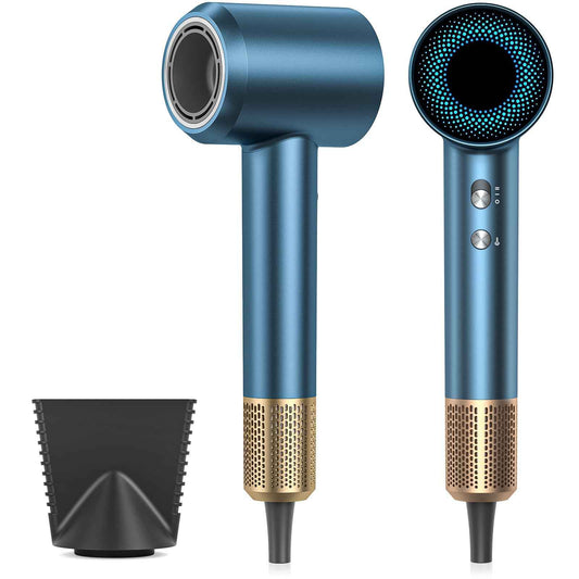 Hair Dryer Blow Dryer, 160000 RPM High-Speed Brushless Motor 500 Millions Negative Ionic Hairdryer for Fast Drying, Low Noise Thermo-Control Hair-Dryer-with-Diffuser for for All Hair Types