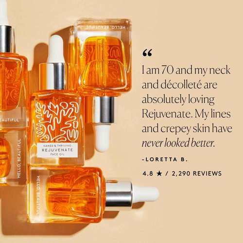 Naked & Thriving Rejuvenate Restorative Face Oil | Organic, Vegan, & Naturally-Derived Skin Care | Reduce the Look of Wrinkles and Moisturize Skin (1.18 oz/35 mL)