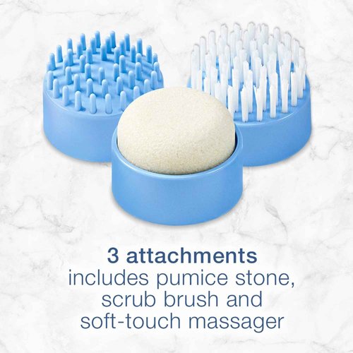 Conair Waterfall Pedicure Foot Spa Bath with Blue LED Lights, Massaging Bubbles and Massage Rollers, Blue/White