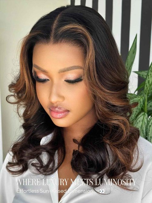 Anmetan F1B/30 Ombre 13x6 Hd Frontal Only Human Hair Body Wave, Breathable Transparent Lace Ear To Ear Frontal Hd Lace 13x6 150% Density Free Part Honey Blonde Highlight 12A Remy Hair Closure 12 Inch