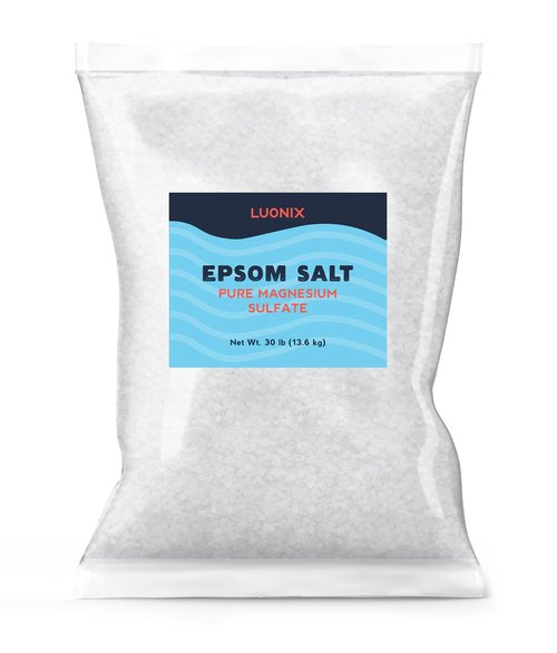 Luonix Epsom Salt, 30 lbs, Bulk, Bath Soak, DIY Bath Bombs
